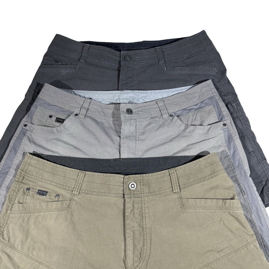 KUHL Men’s Shorts Lot 3 Pair Size 40 Radikl Khaki Gray Dark Gray Outdoor Hiking