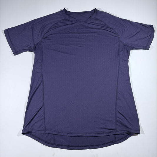 Lululemon Shirt Men L Metal Vent Tech Purple Tee Performance Gym Breathable