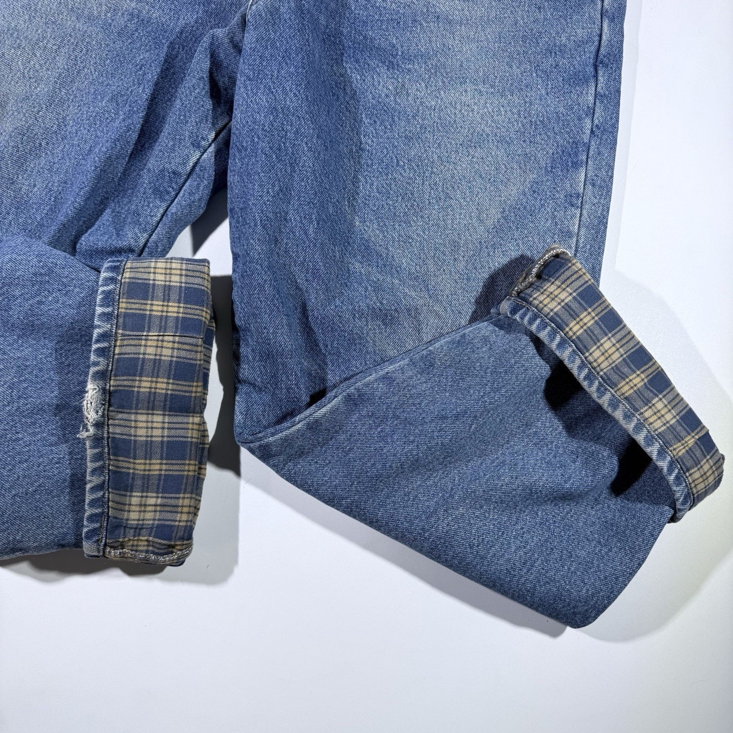 L.L. Bean Classic Fit Flannel Lined Jeans Men’s 42x29 Blue Denim