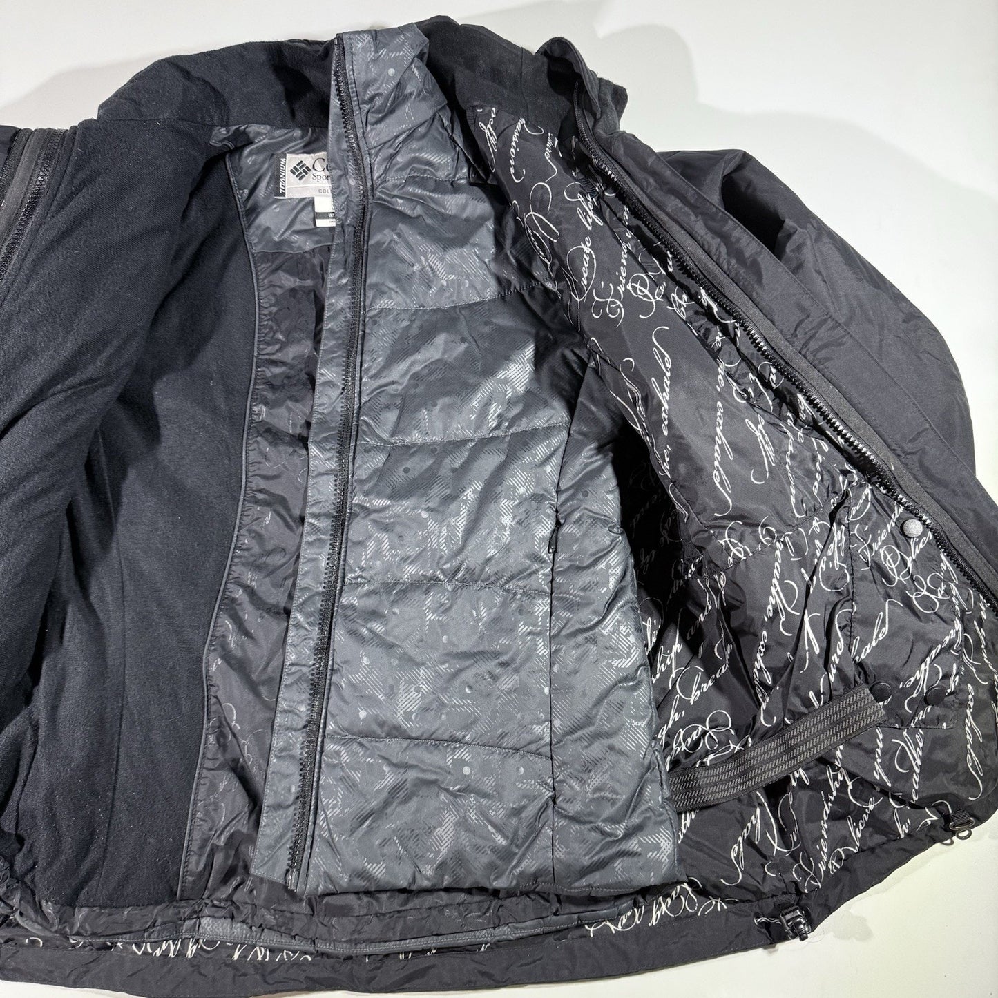 Columbia Titanium Women’s Interchange 3-in-1 Jacket Small Black Omni-Shield