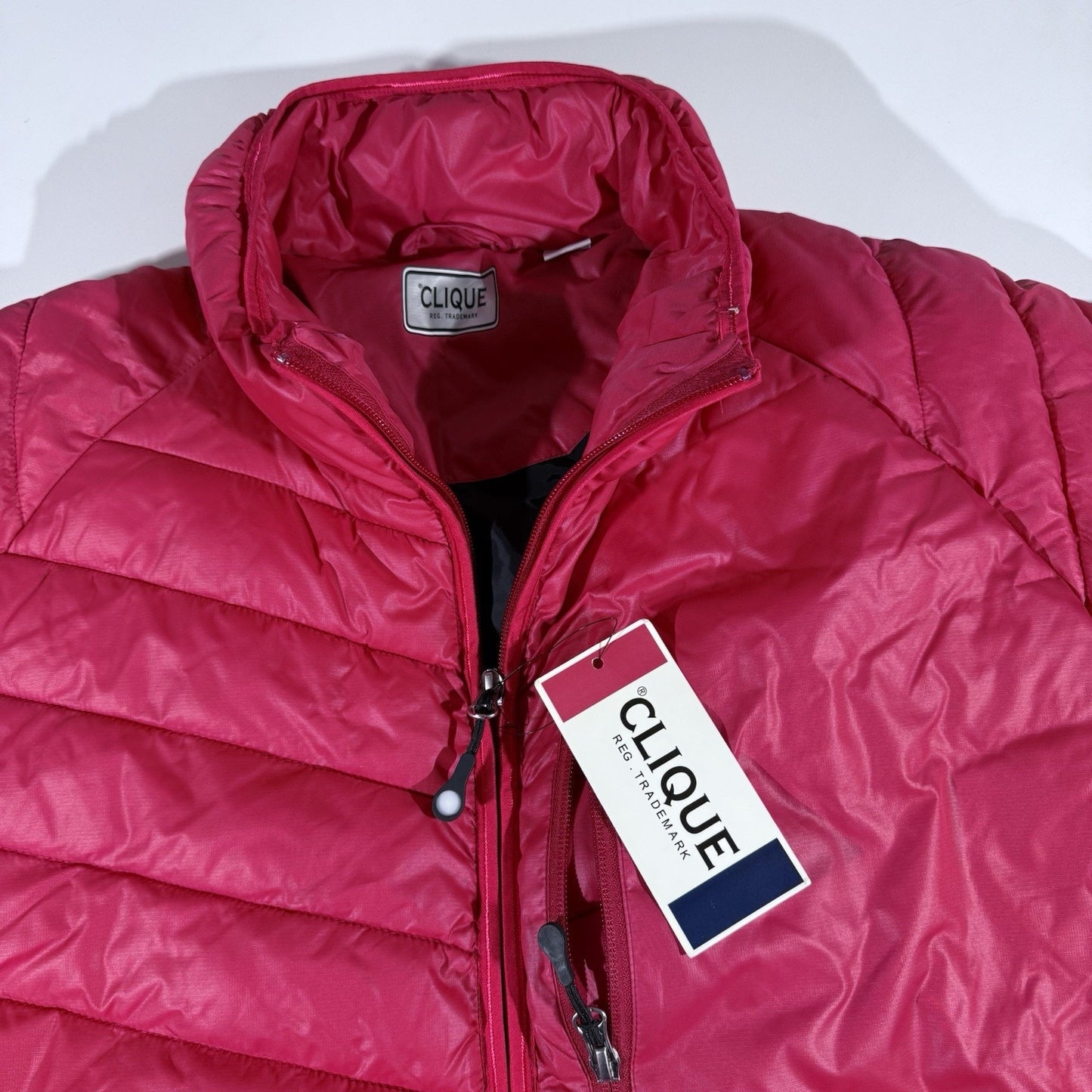 CLIQUE Mens Red Hooded Puffer Jacket XXXL NEW With Tags