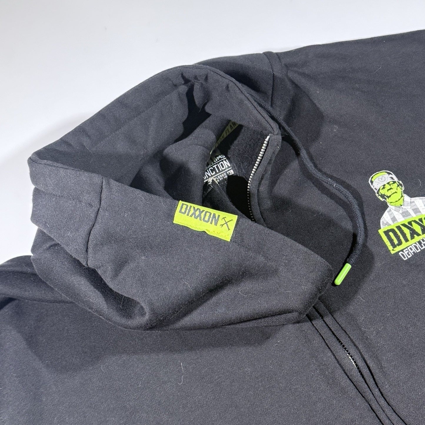Dixxon Hoodie XL Deadly Quality Zip Up Frankenstein Graphic Black Sweatshirt