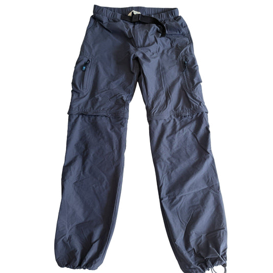 KARRIMOR Mens Straight Cargo Trousers Large W29 L30 Gray Polyester Belted