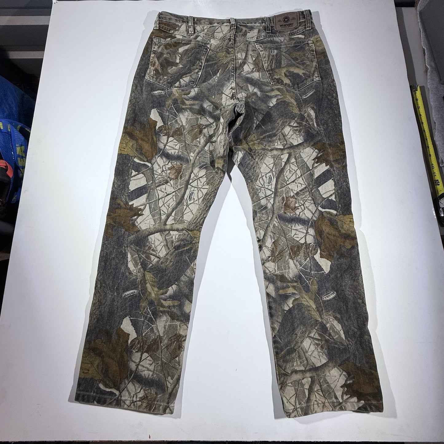 Vintage Wrangler Camo Real Tree Double Knee Jeans Men's Pants Hunt 38x32