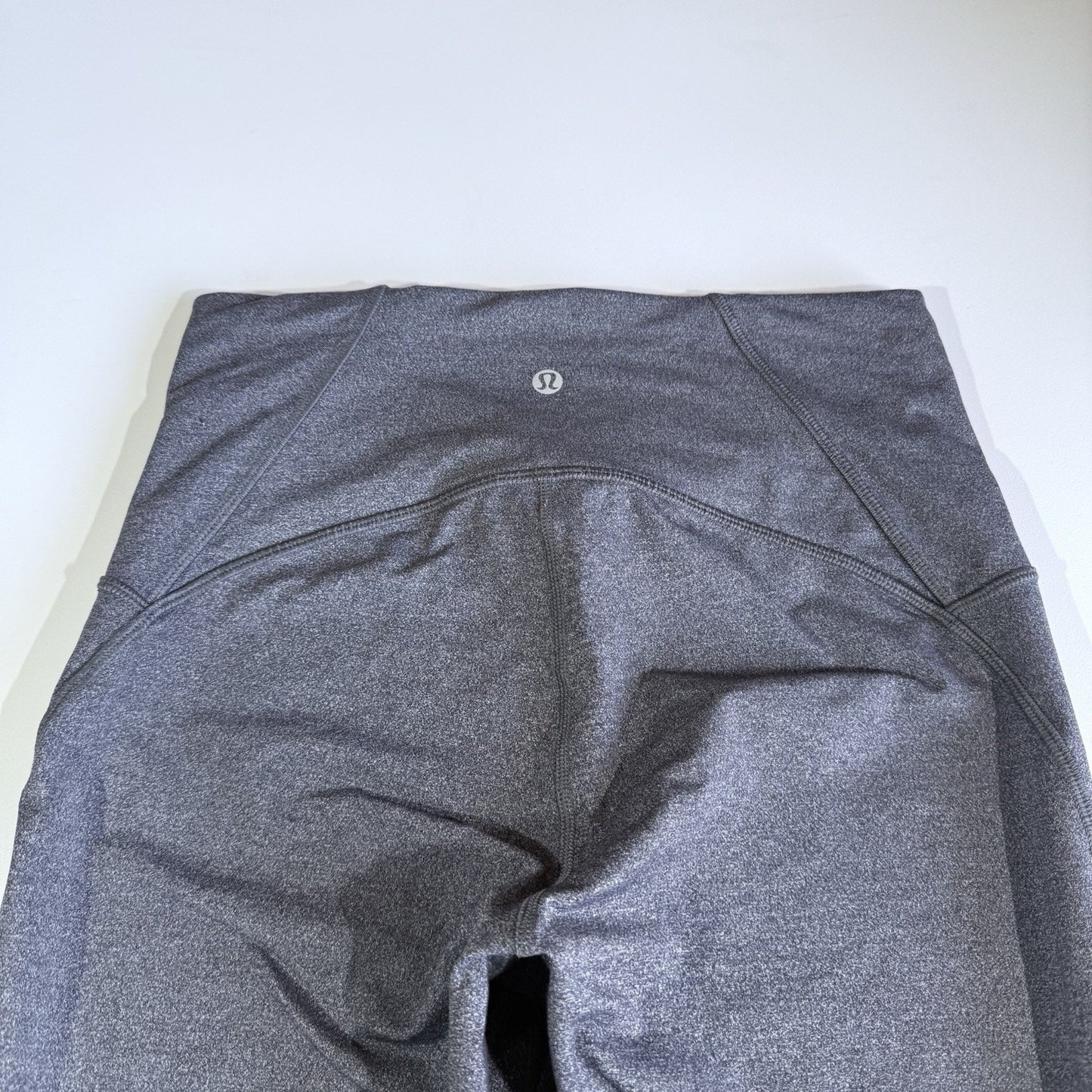 Lululemon High Rise Wunder Under Line Up GRAY Pant Women's Size 8