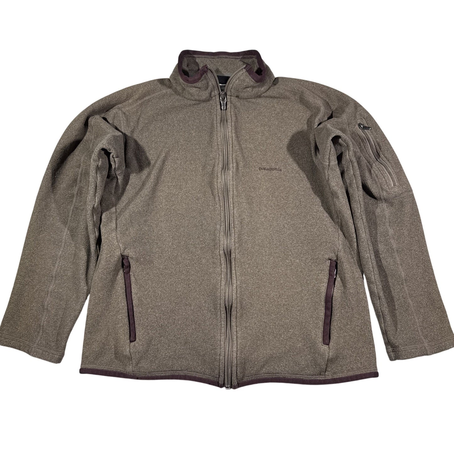 Patagonia Brown Fleece Full-Zip Women's Jacket, Size Medium