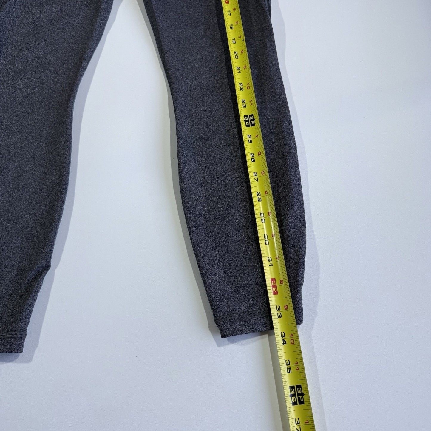 Lululemon High Rise Wunder Under Line Up GRAY Pant Women's Size 8