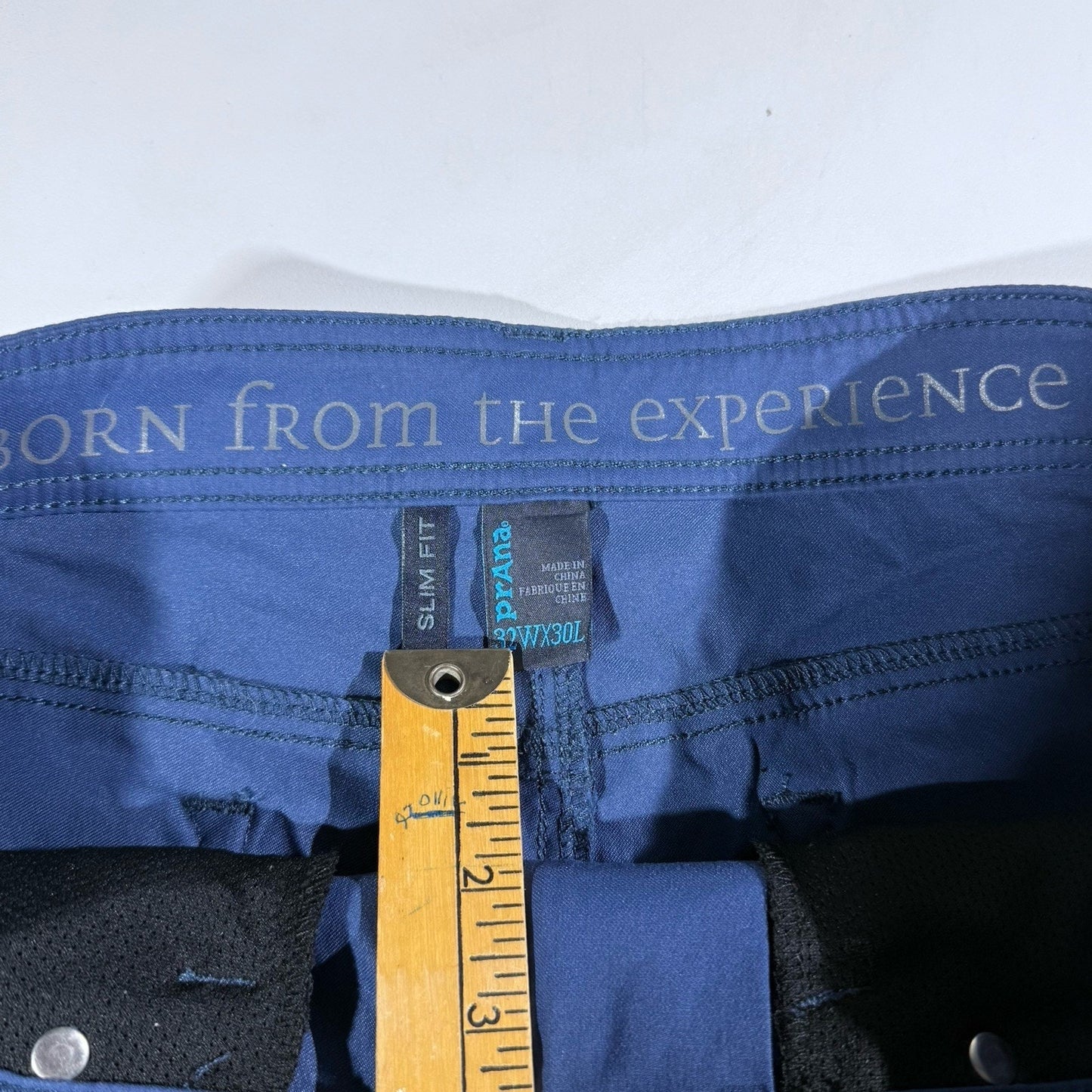 Prana Brion Pants Men’s 32x30 Blue Slim Fit Nylon Outdoors Hiking Climbing