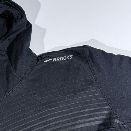 Brooks Dash Hoodie Womens XS Black Running Pullover Lightweight Workout