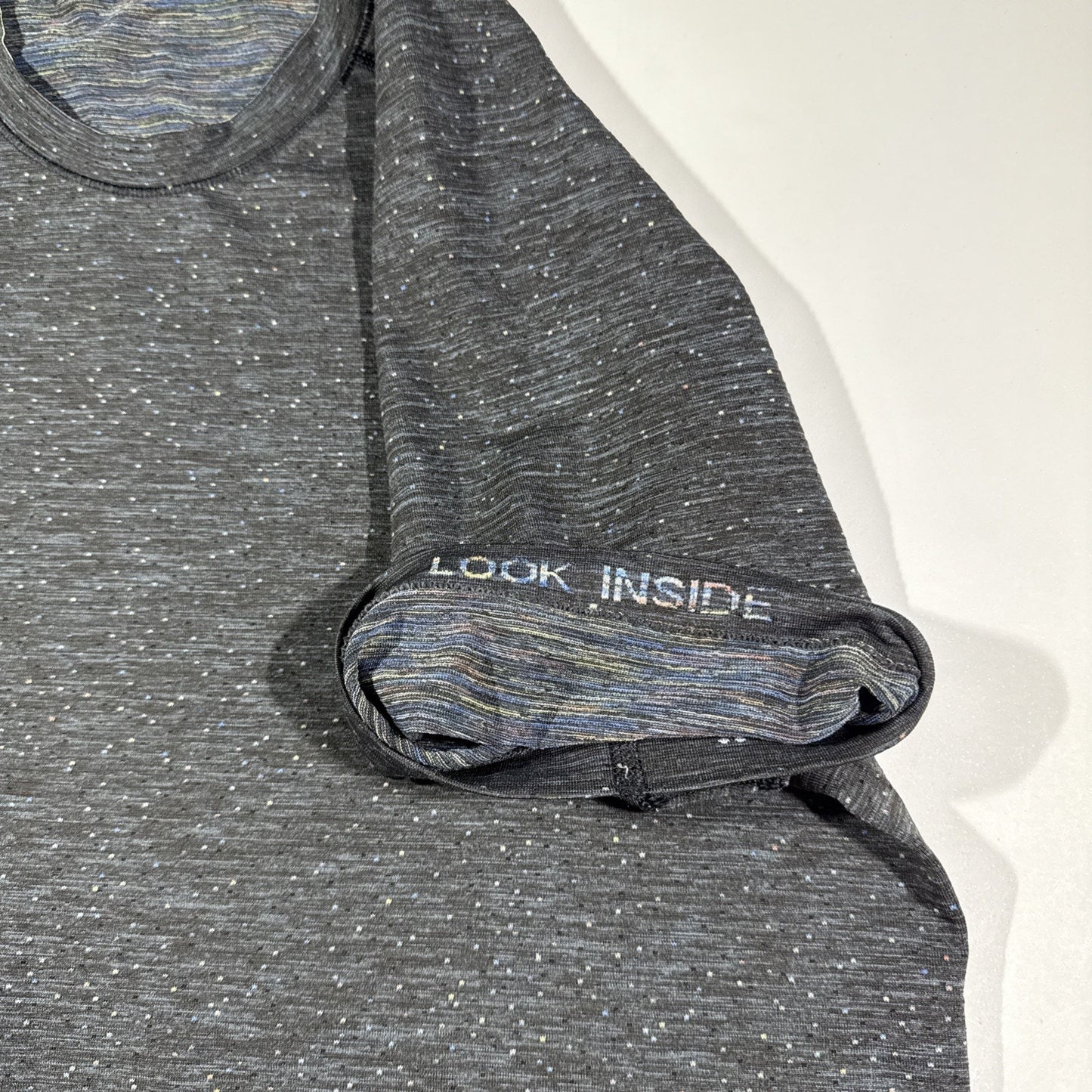 Lululemon Metal Vent Tech Short Sleeve Shirt Gray Reflective Speckle Size S