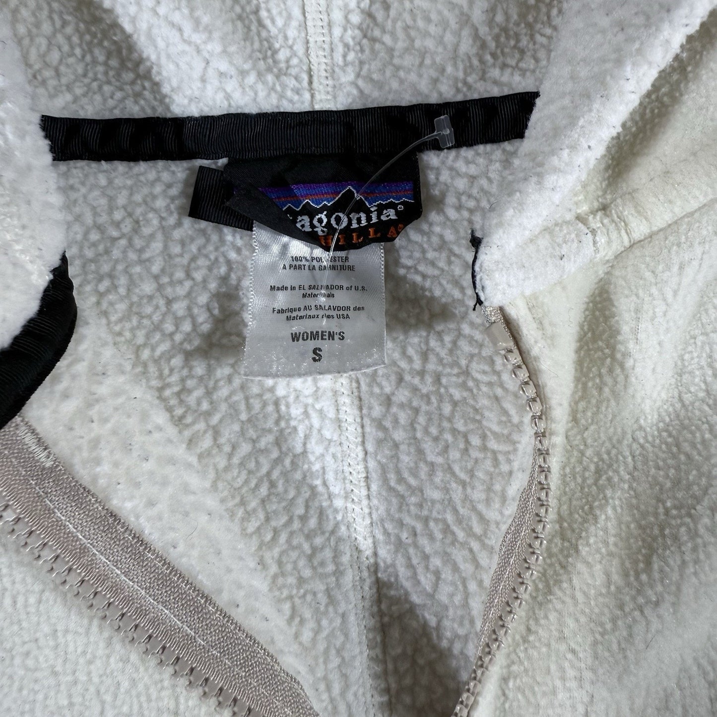 Patagonia Micro D Fleece Hoody Women’s Small Cream Full Zip Synchilla Jacket