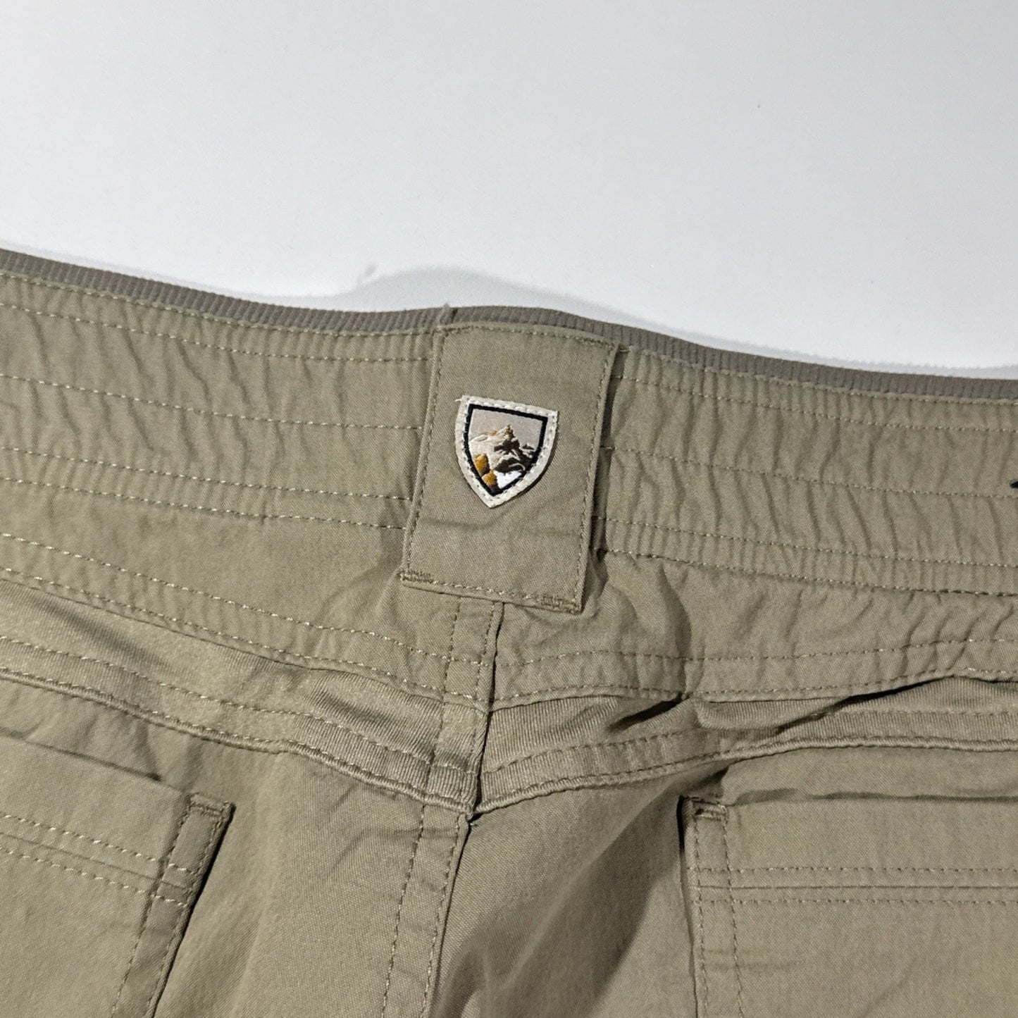 Kuhl Free Radikl Pants Mens 40/32 Tan Elastic Waist Outdoor Hiking Performance