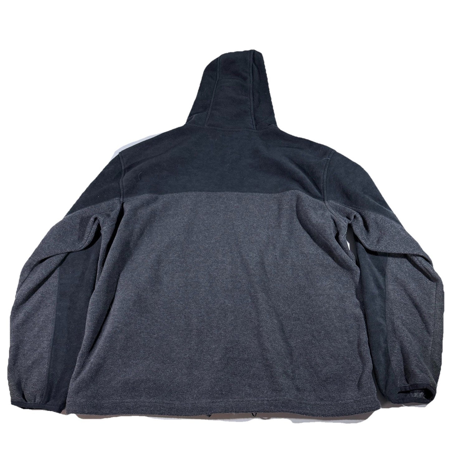 Columbia Men’s Fleece Hoodie Jacket XL Full Zip Gray Black Warm Softshell