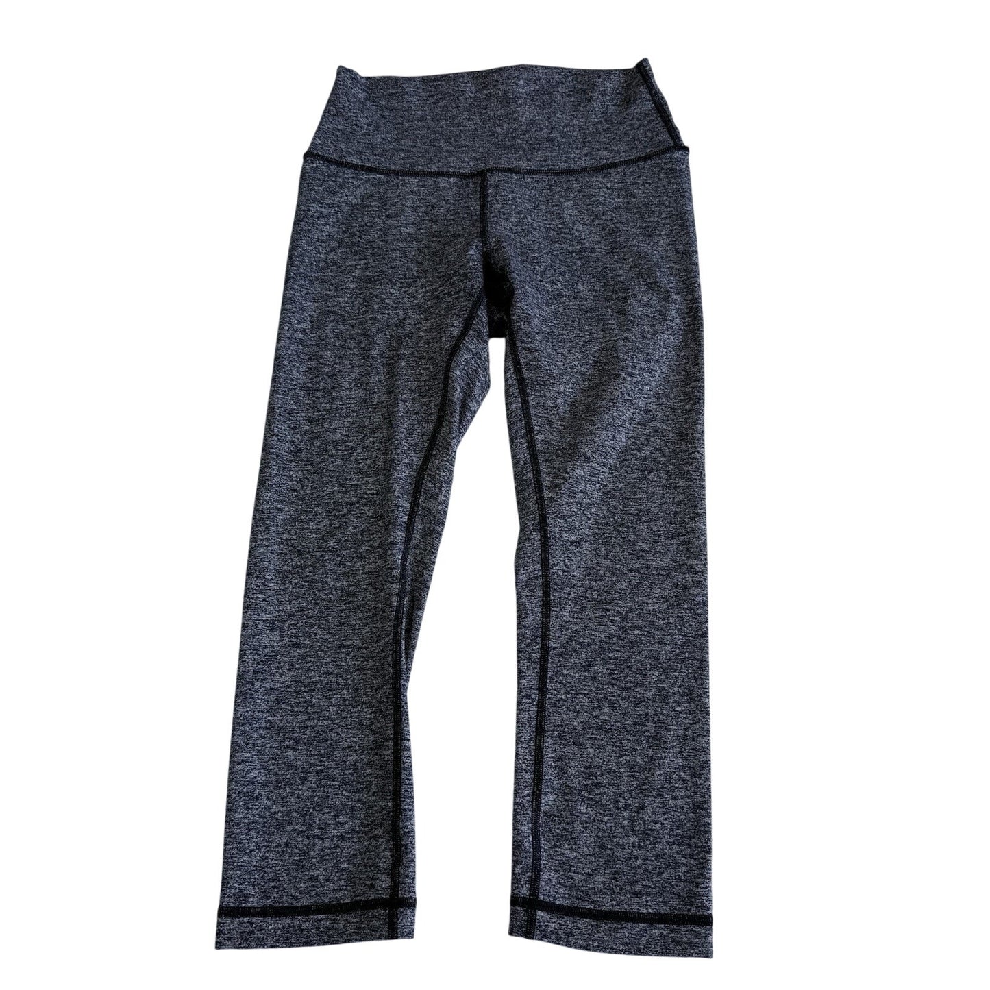 Lululemon Wunder Under Leggings in Daisy Dust Print Gray Size 6 Athletic Workout Womens