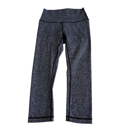 Lululemon Wunder Under Leggings in Daisy Dust Print Gray Size 6 Athletic Workout Womens