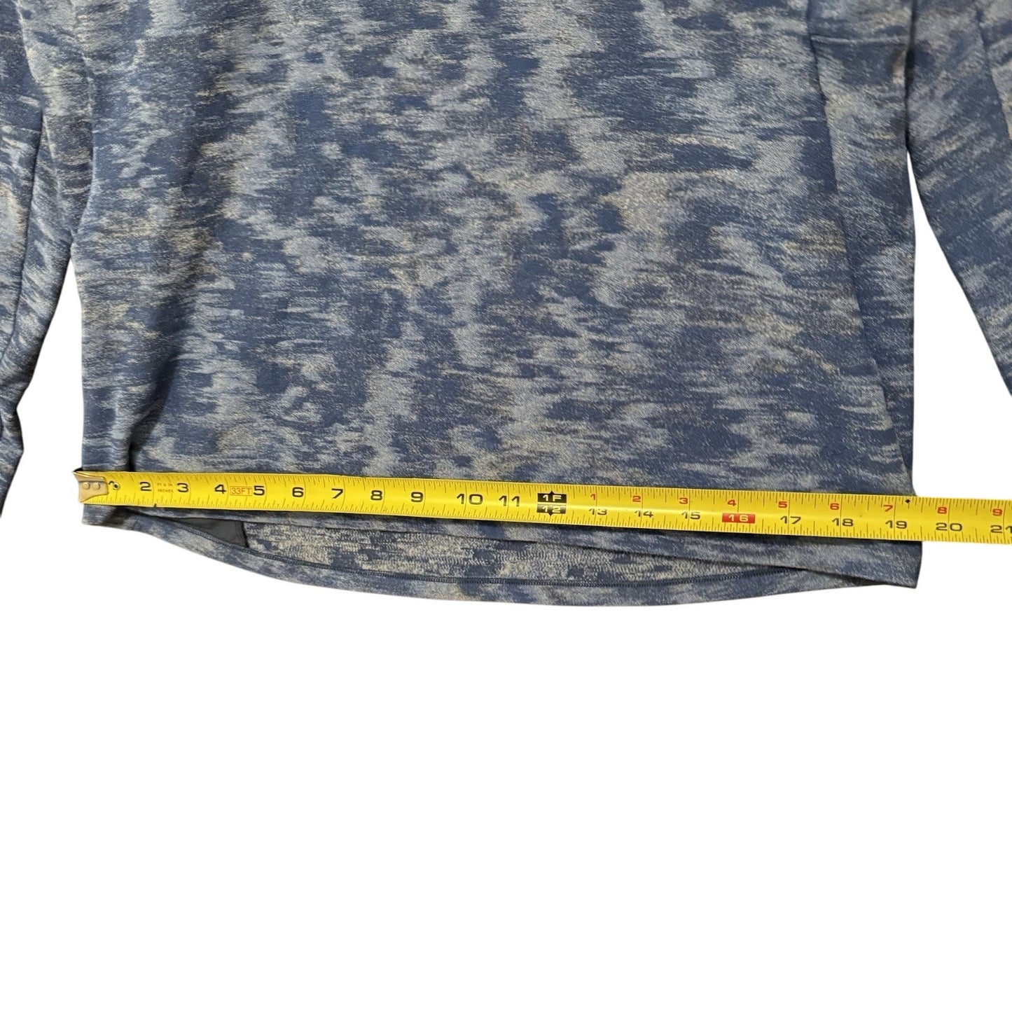 Lululemon Surge Warm Quarter Zip Fleece Pullover Blue Camo Men’s Size Medium