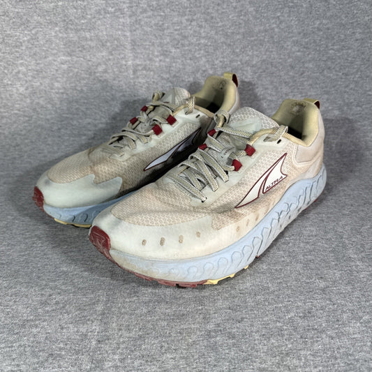 Altra Outroad 2 Shoes Women's 10.5 Tan Maroon Trail Running Max Cushion Sneakers