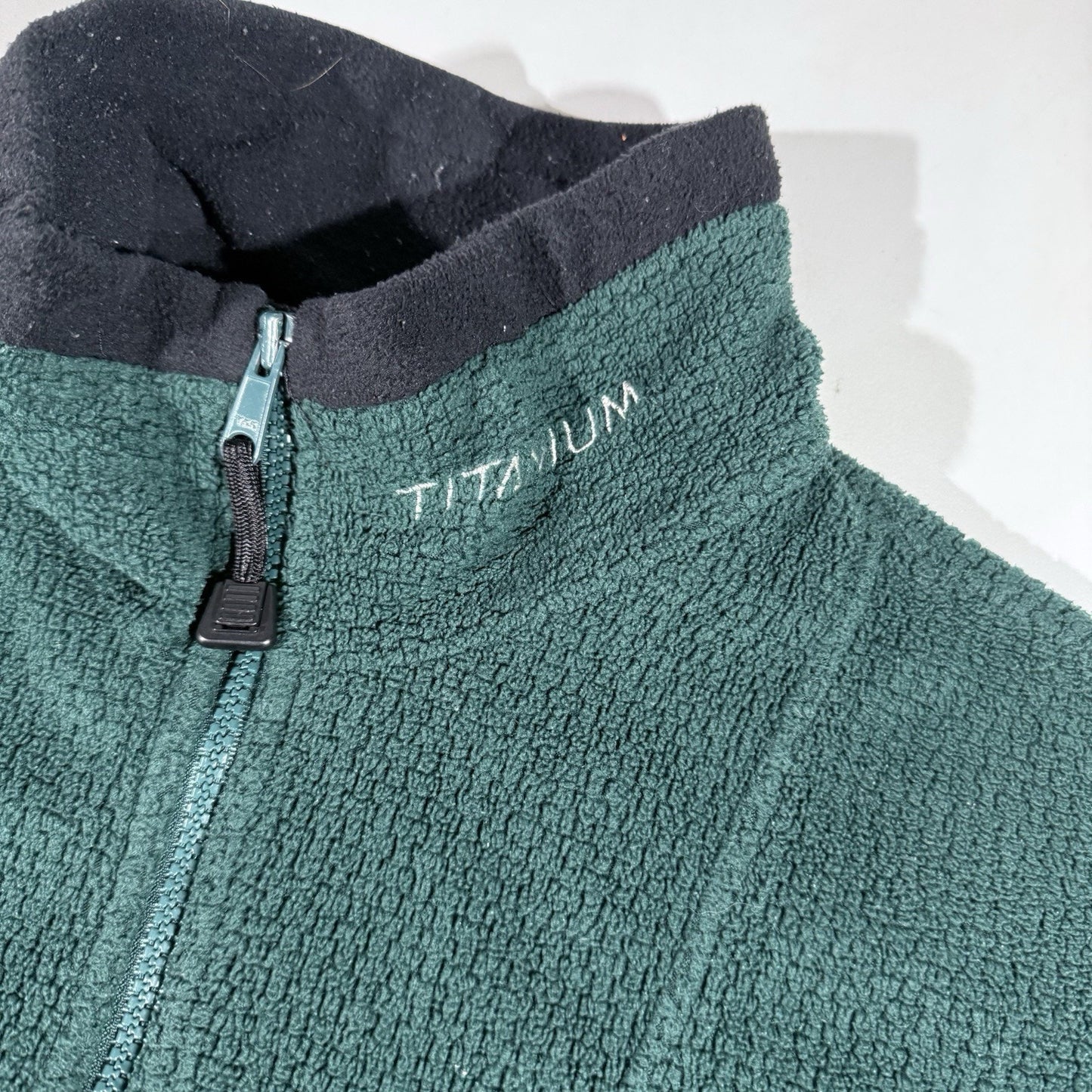 Columbia Titanium Fleece Pullover Unisex L Green Vintage 1/2 Zip Made Taiwan