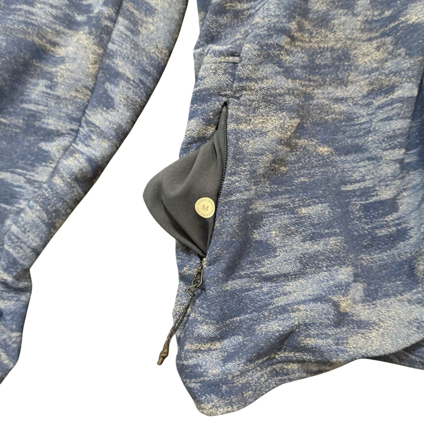 Lululemon Surge Warm Quarter Zip Fleece Pullover Blue Camo Men’s Size Medium