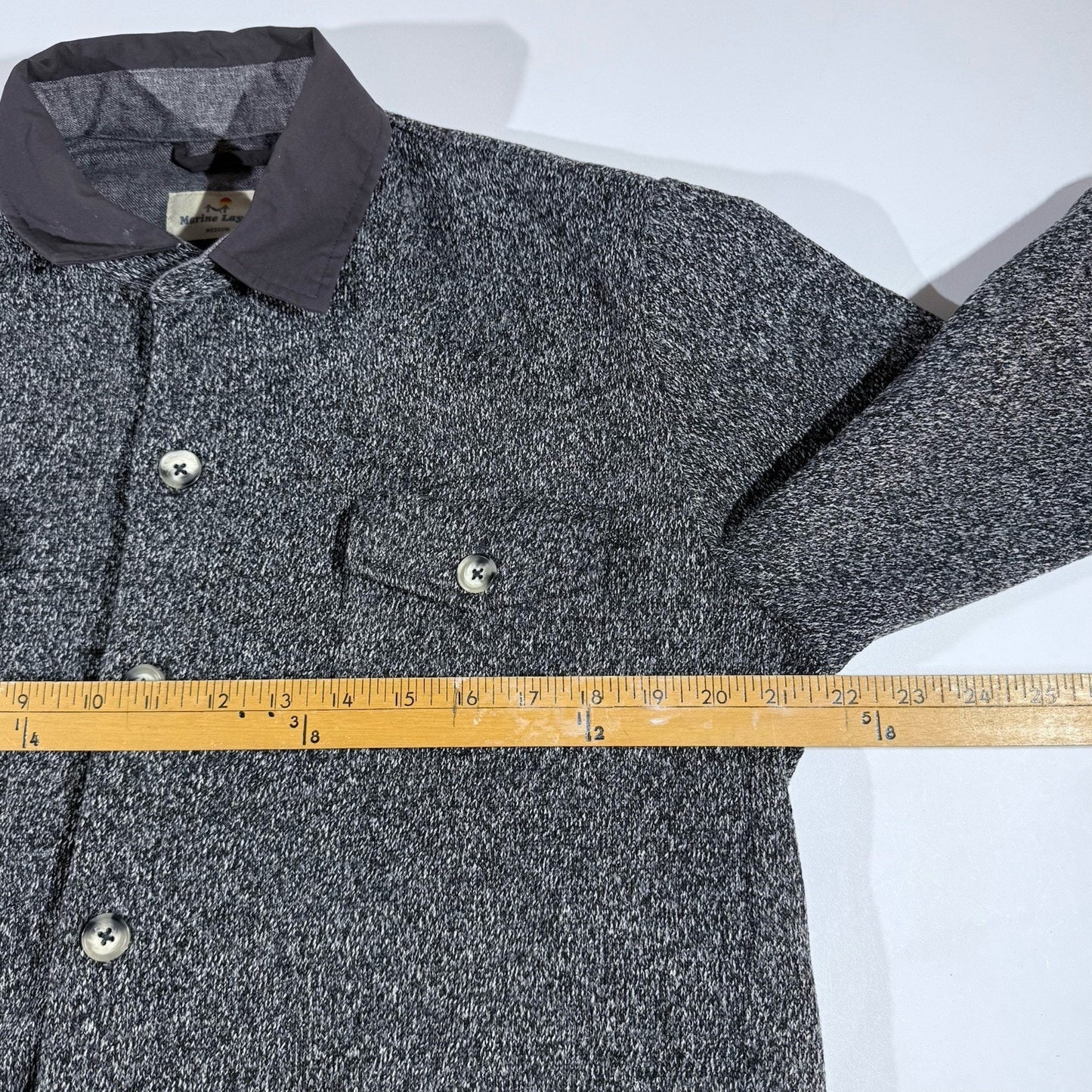 Marine Layer Fleece Lined Men’s Rainier Shacket Jacket Medium Gray