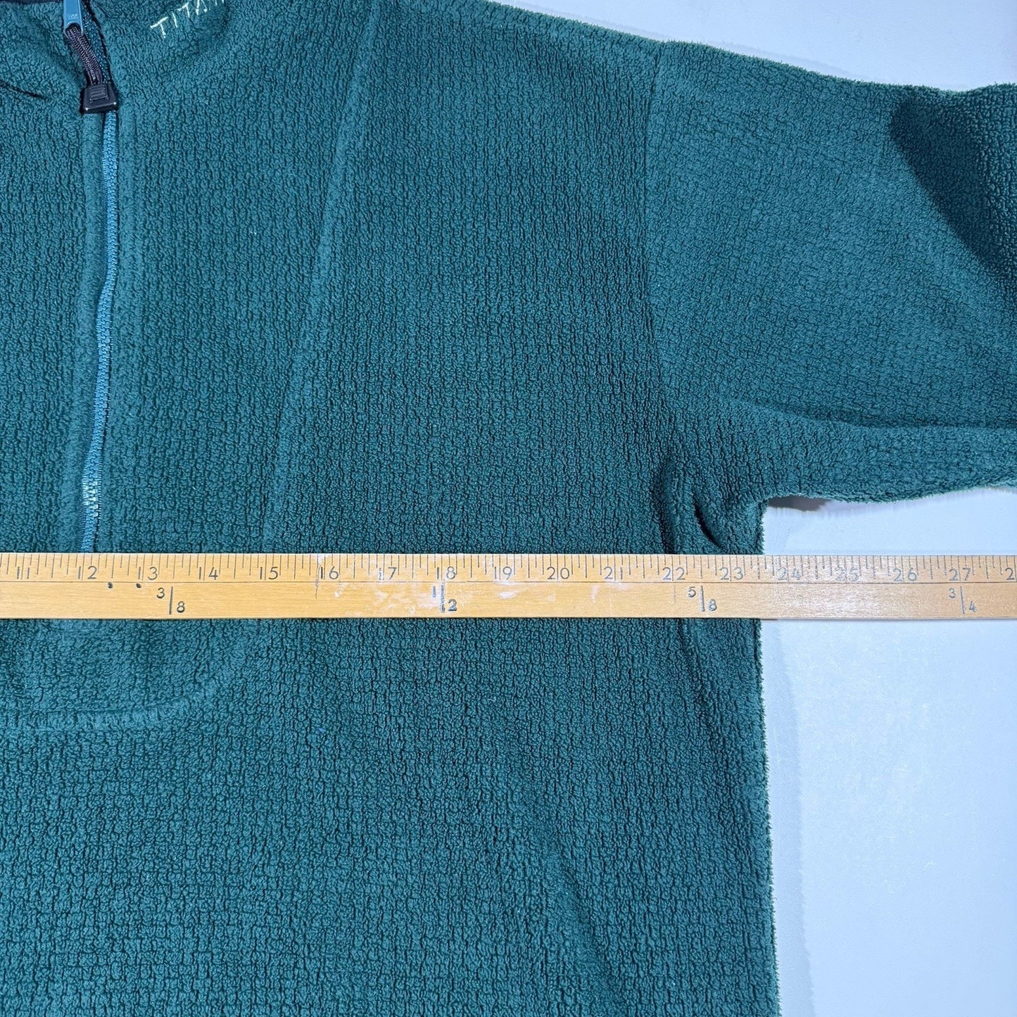 Columbia Titanium Fleece Pullover Unisex L Green Vintage 1/2 Zip Made Taiwan