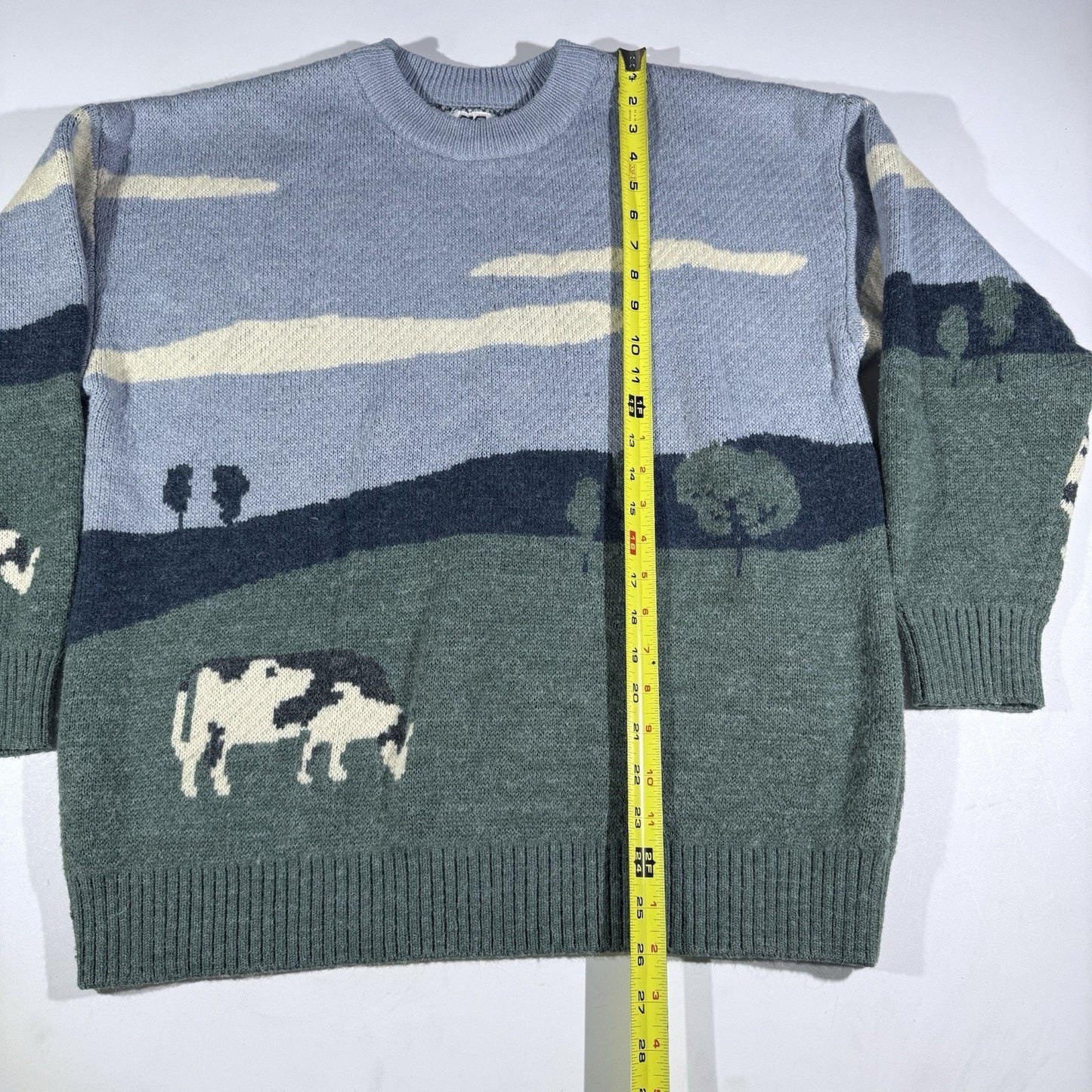 Adam Freak High Street Fashion Cow Pasture Knit Sweater Size Large