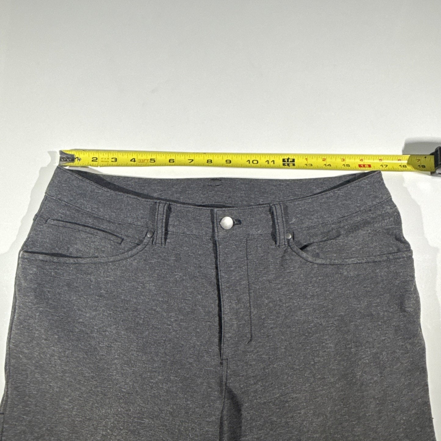 Lululemon ABC Pants Men 33X31 Grey Chino Golf Slim Leg Preppy Office