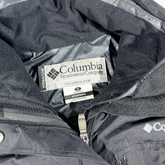 Columbia Titanium Women’s Interchange 3-in-1 Jacket Small Black Omni-Shield