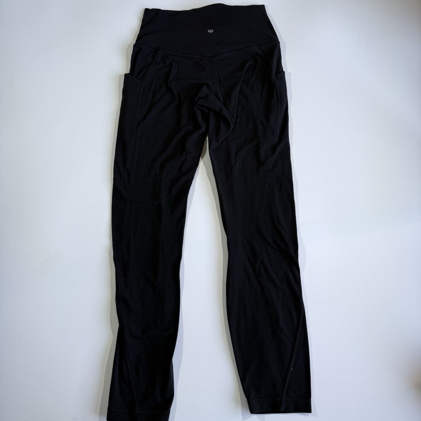 Lululemon Leggings Womens Size 4 Black With Pockets Activewear Pull On Casual