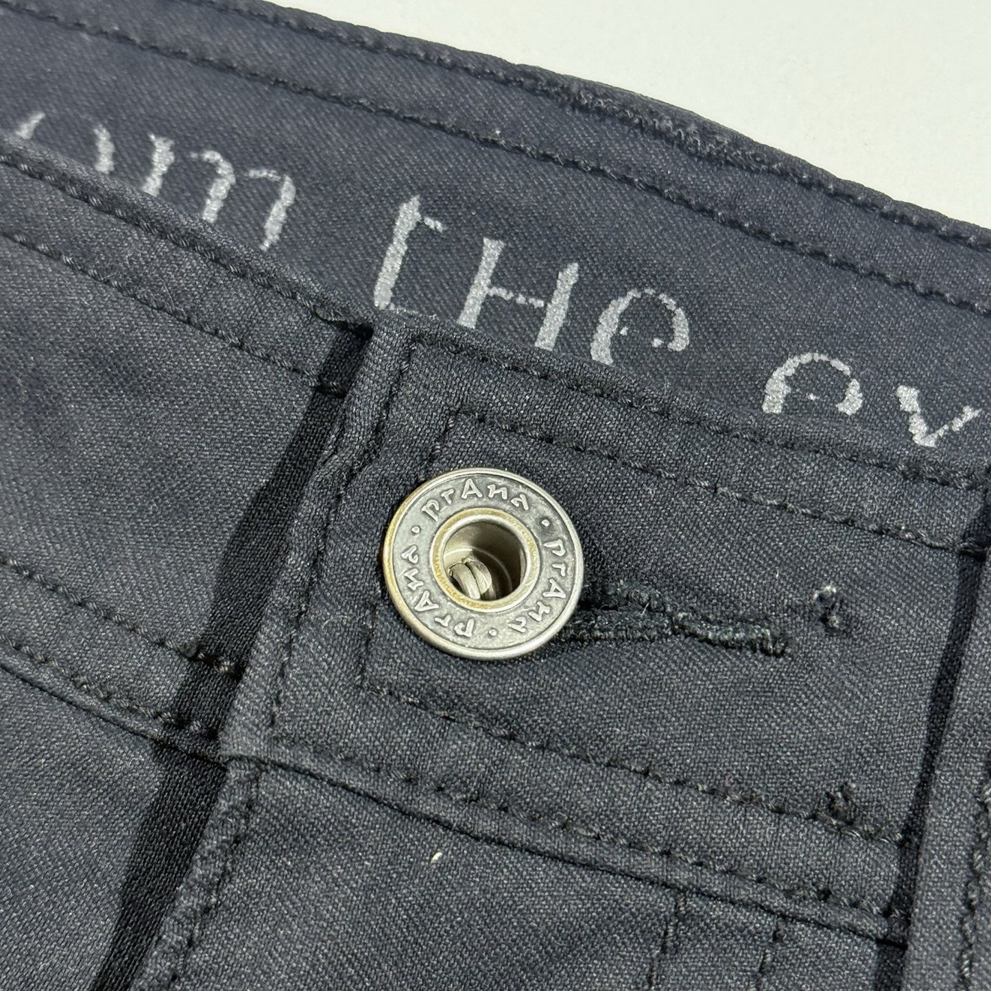 prAna Pants Mens 30x32 Black Gray Slim Fit Nylon Outdoor Hiking Travel Climbing