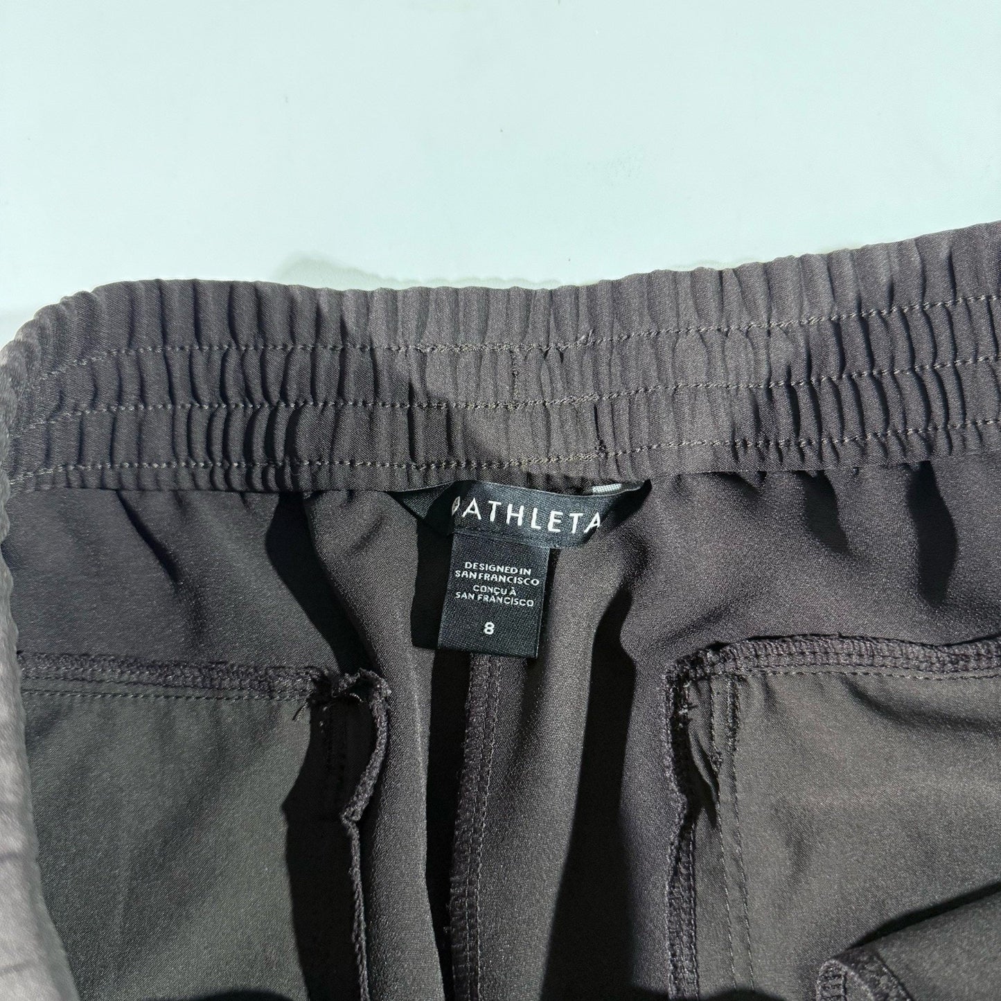 Athleta Womens Brooklyn Ankle Pants Brown Stretch Pull On Trousers Size 8