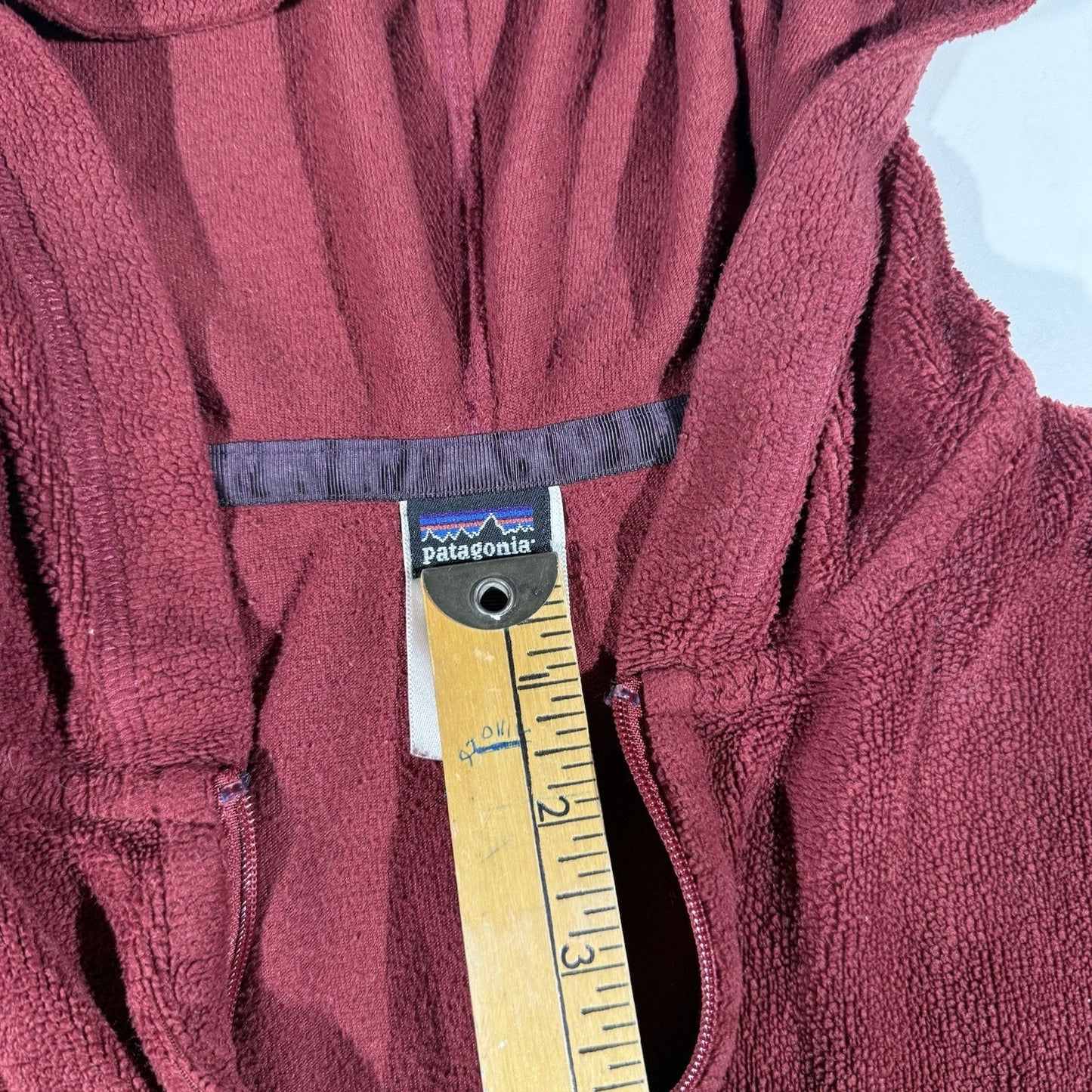 Patagonia Rhythm Fleece Hoodie Womens Medium Red Full Zip Jacket Sweater