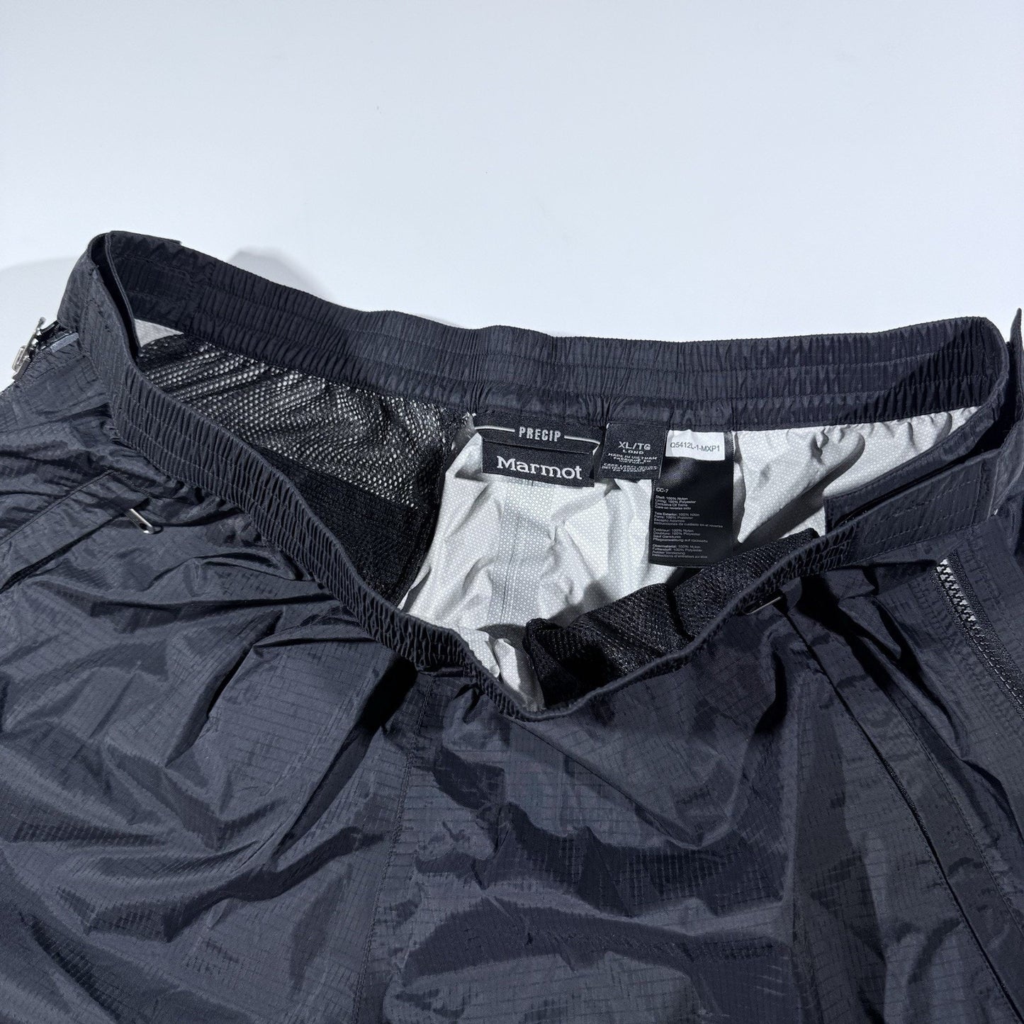 Marmot NanoPro Men's PreCip Full Zip Pants Black Waterproof Breathable Size XL