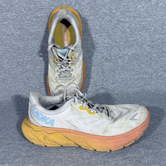 Hoka One One Arahi 6 Women’s Running Shoes Size 7.5B White Orange Yellow