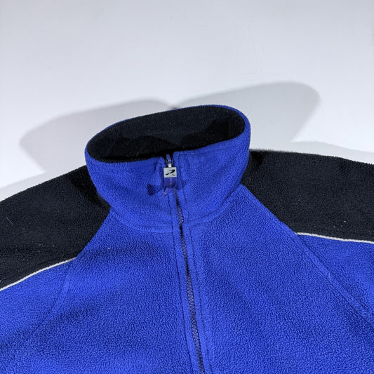 ProSpirit Y2K Fleece Pullover Men’s Medium 1/4 Zip Blue Black Vintage 90s Jacket