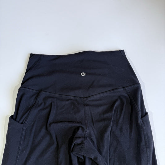 Lululemon Leggings Womens Size 4 Black With Pockets Activewear Pull On Casual