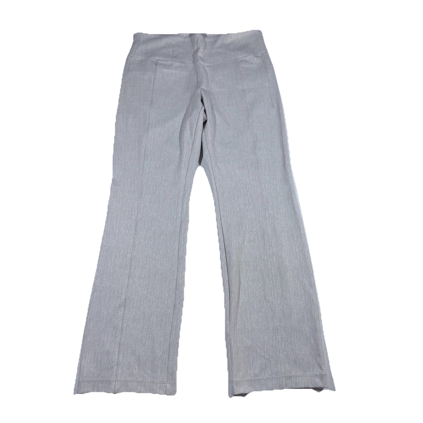 Athleta Pants Womens Medium Delancey Herringbone Flare High Rise Pockets Yoga