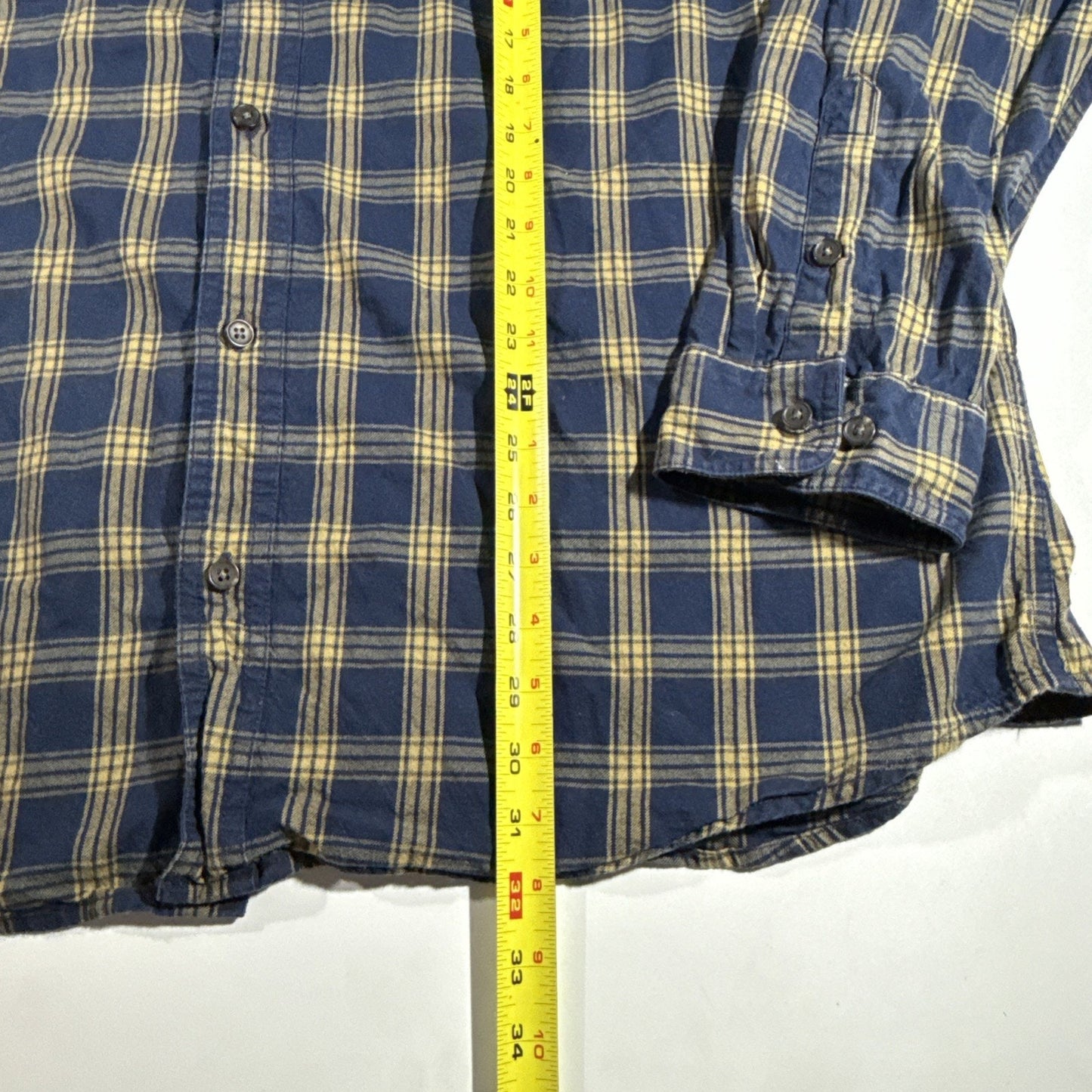 CC Filson Flannel Medium Weight Button Up Shirt Blue & Bronze Men’s XXXL