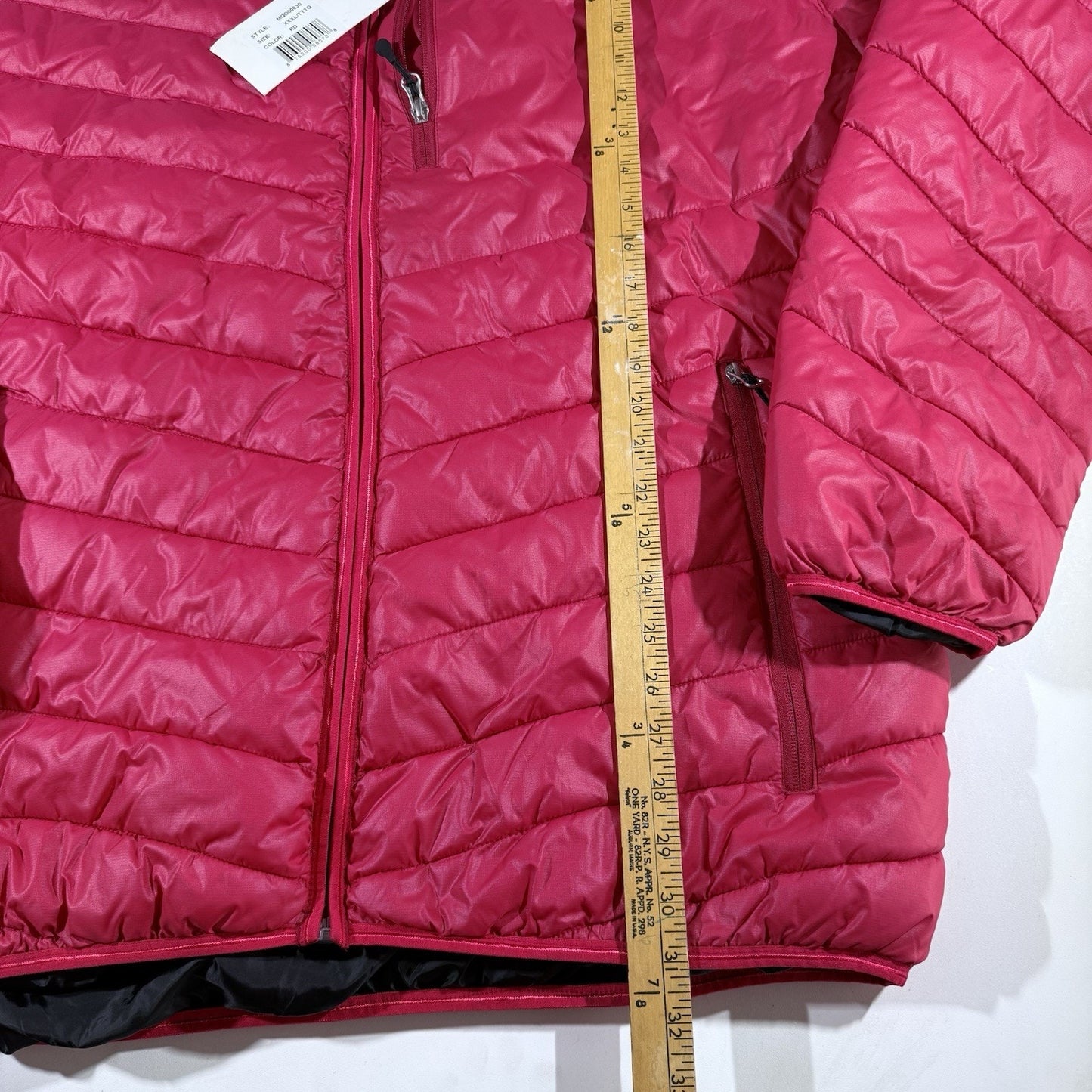 CLIQUE Mens Red Hooded Puffer Jacket XXXL NEW With Tags