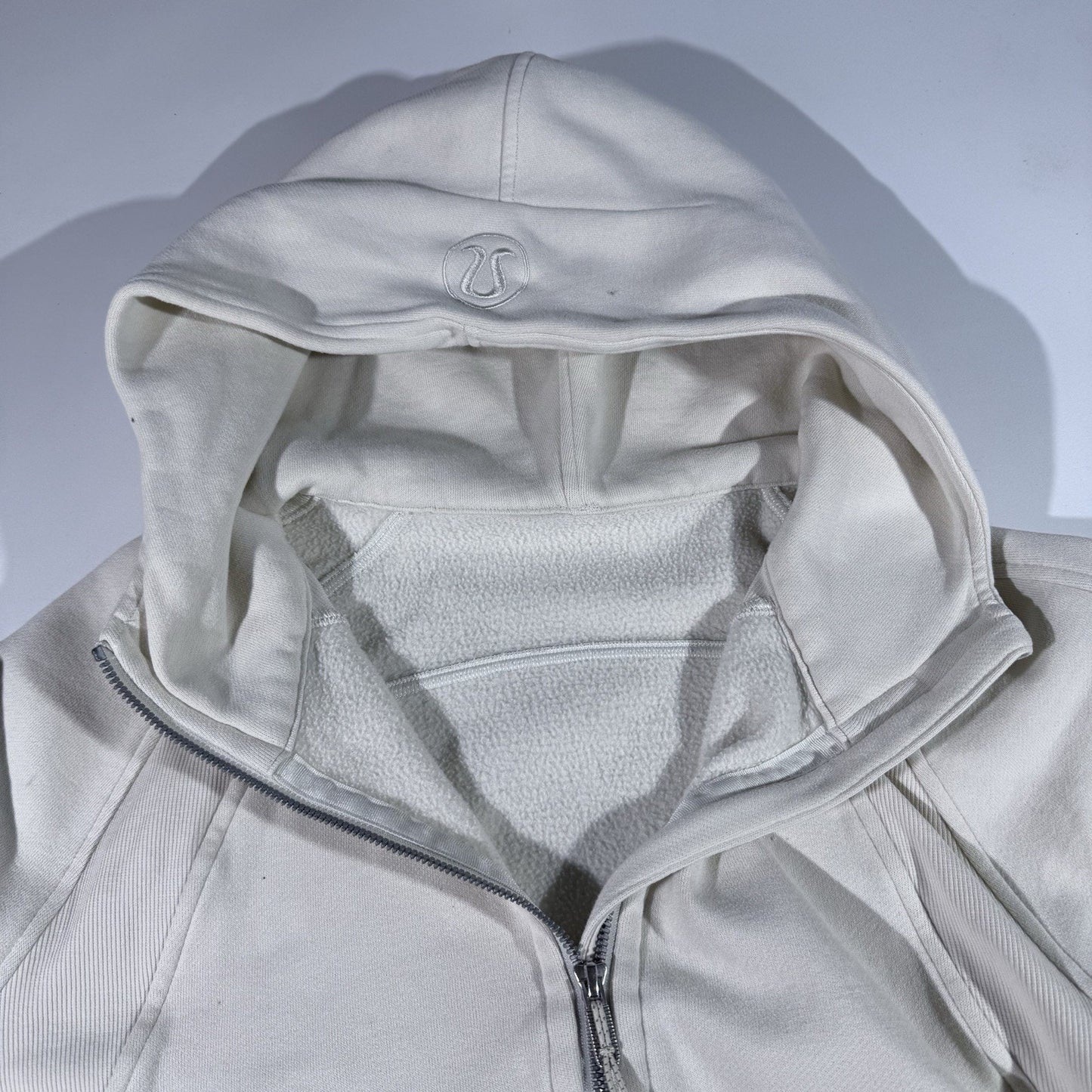 Lululemon Scuba Oversized Half Zip Hoodie Sweatshirt Womens M/L white W3DM4S