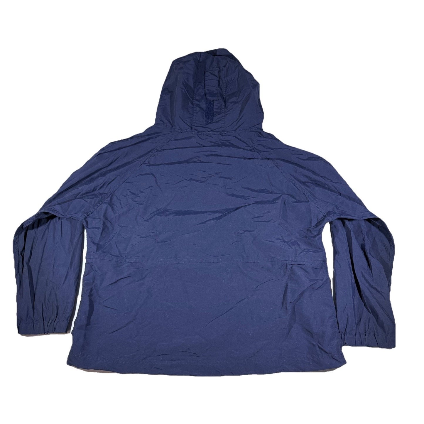 L.L.Bean Stowaway Anorak Windbreaker Jacket Blue Hooded Pullover Men’s L