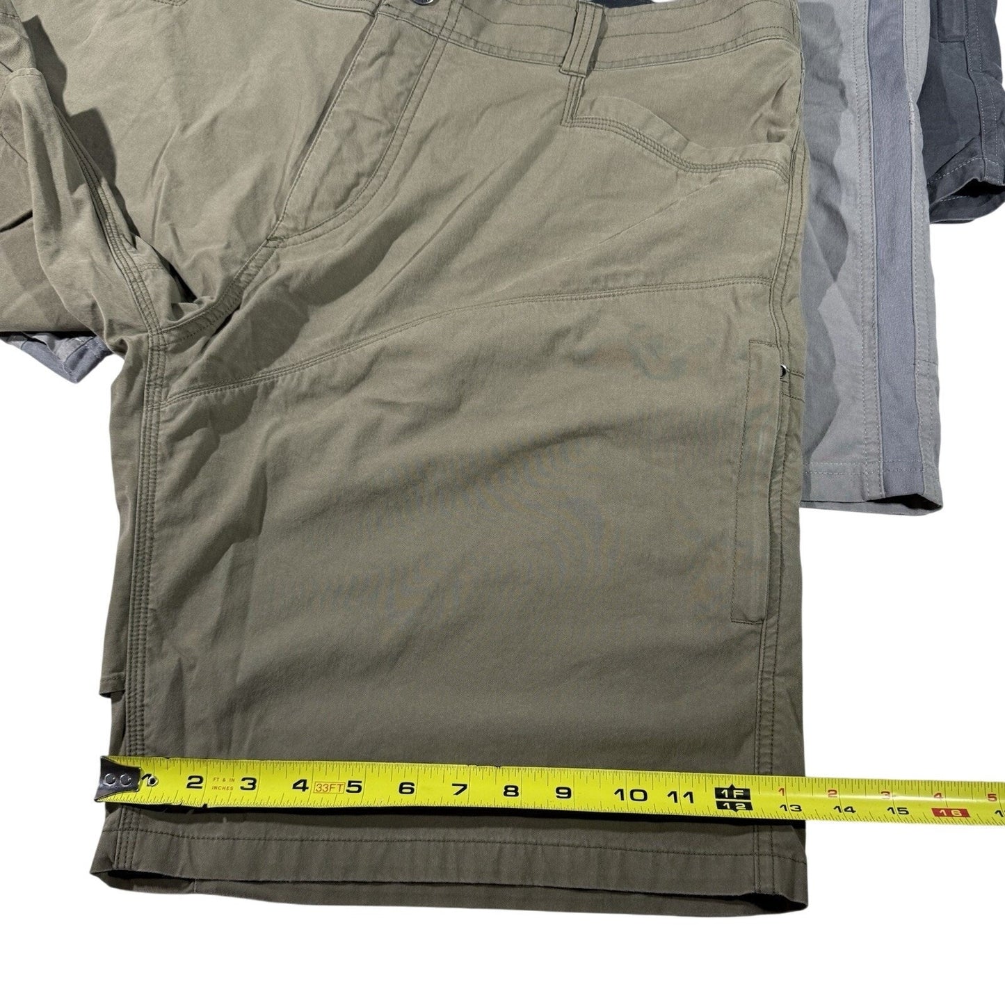 KUHL Men’s Shorts Lot 3 Pair Size 40 Radikl Khaki Gray Dark Gray Outdoor Hiking