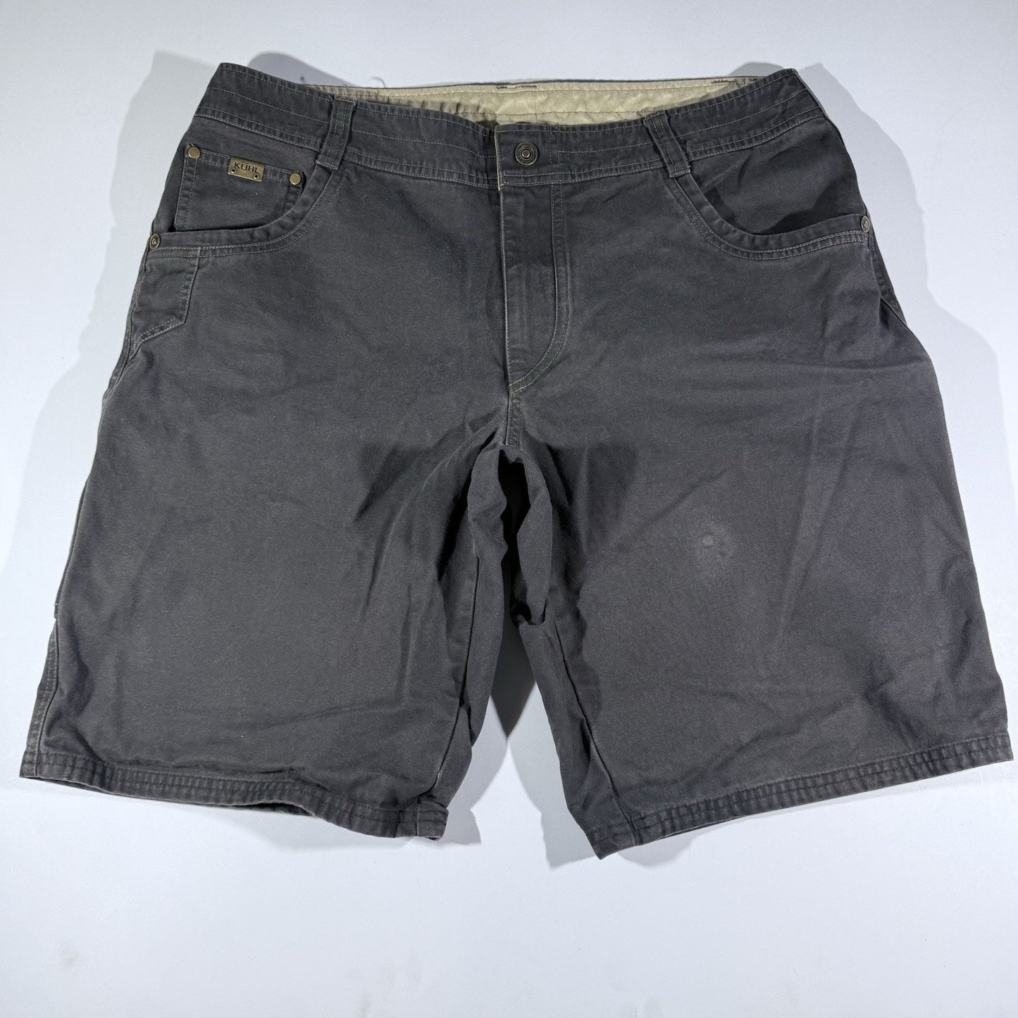 KÜHL Radikl Shorts Men’s 38 Gray Cotton Blend Outdoor Hiking Style 5216