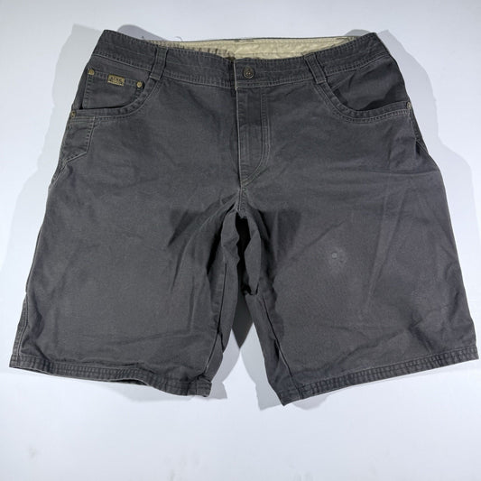 KÜHL Radikl Shorts Men’s 38 Gray Cotton Blend Outdoor Hiking Style 5216