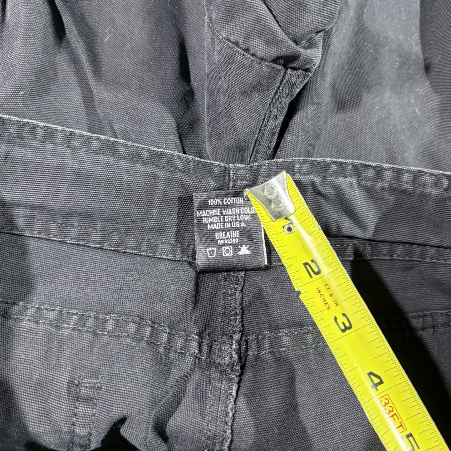 Vintage prAna Men's Black Canvas Pants Cotton Hiking Made in USA Size XL