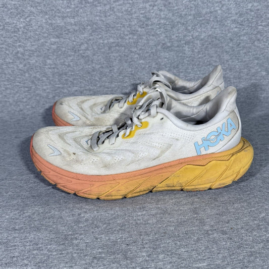 Hoka One One Arahi 6 Women’s Running Shoes Size 7.5B White Orange Yellow