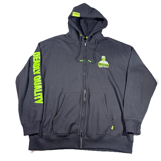 Dixxon Hoodie XL Deadly Quality Zip Up Frankenstein Graphic Black Sweatshirt