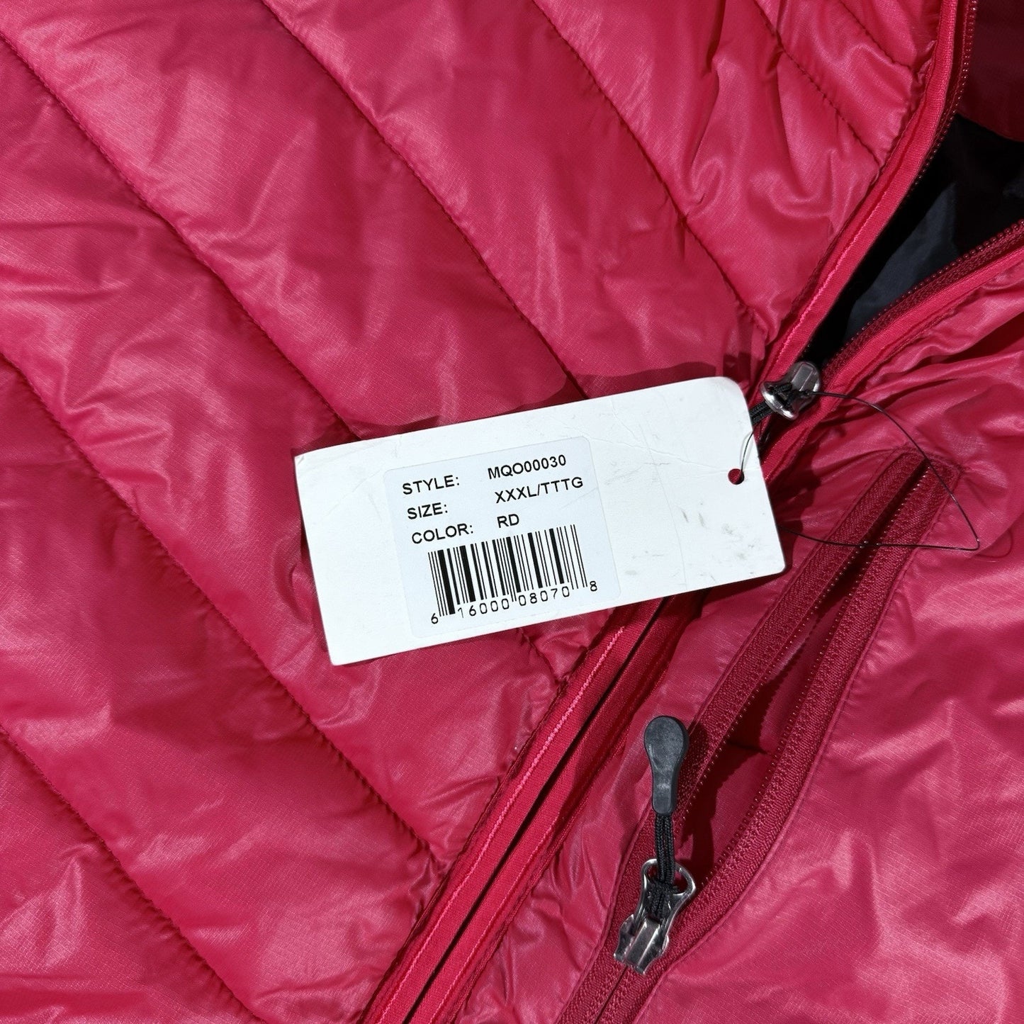 CLIQUE Mens Red Hooded Puffer Jacket XXXL NEW With Tags