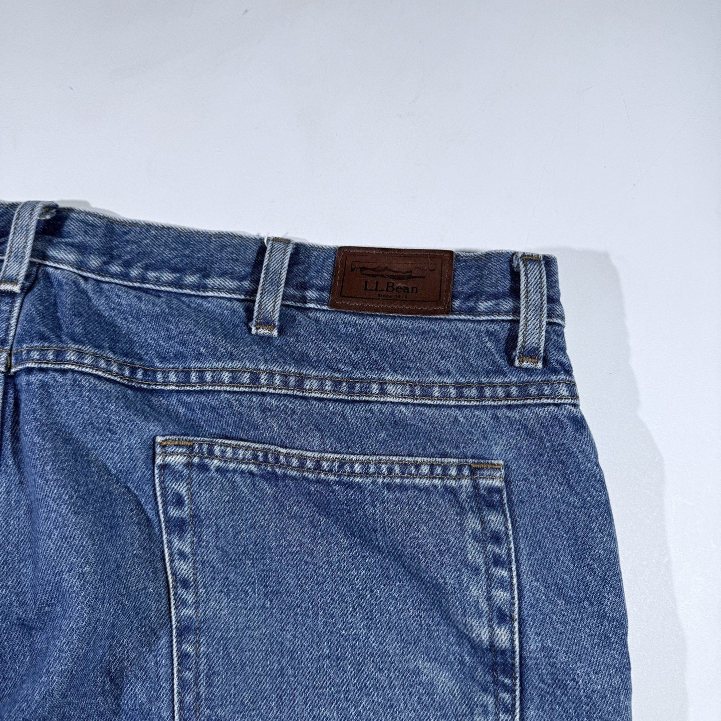 L.L. Bean Classic Fit Flannel Lined Jeans Men’s 42x29 Blue Denim