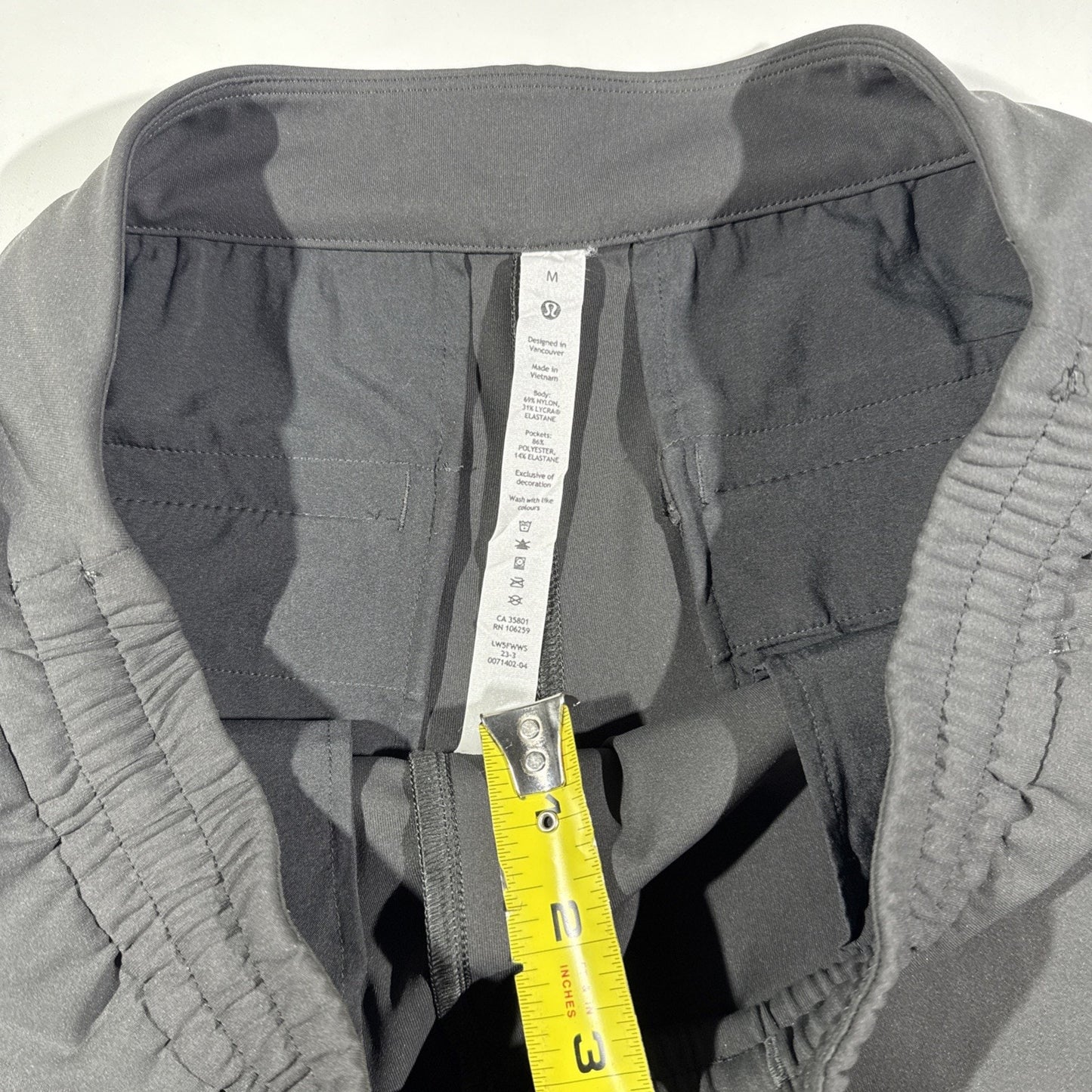 Lululemon Straight Leg Mid Rise Pant Luxtreme Gray Size Medium LW5FWWS
